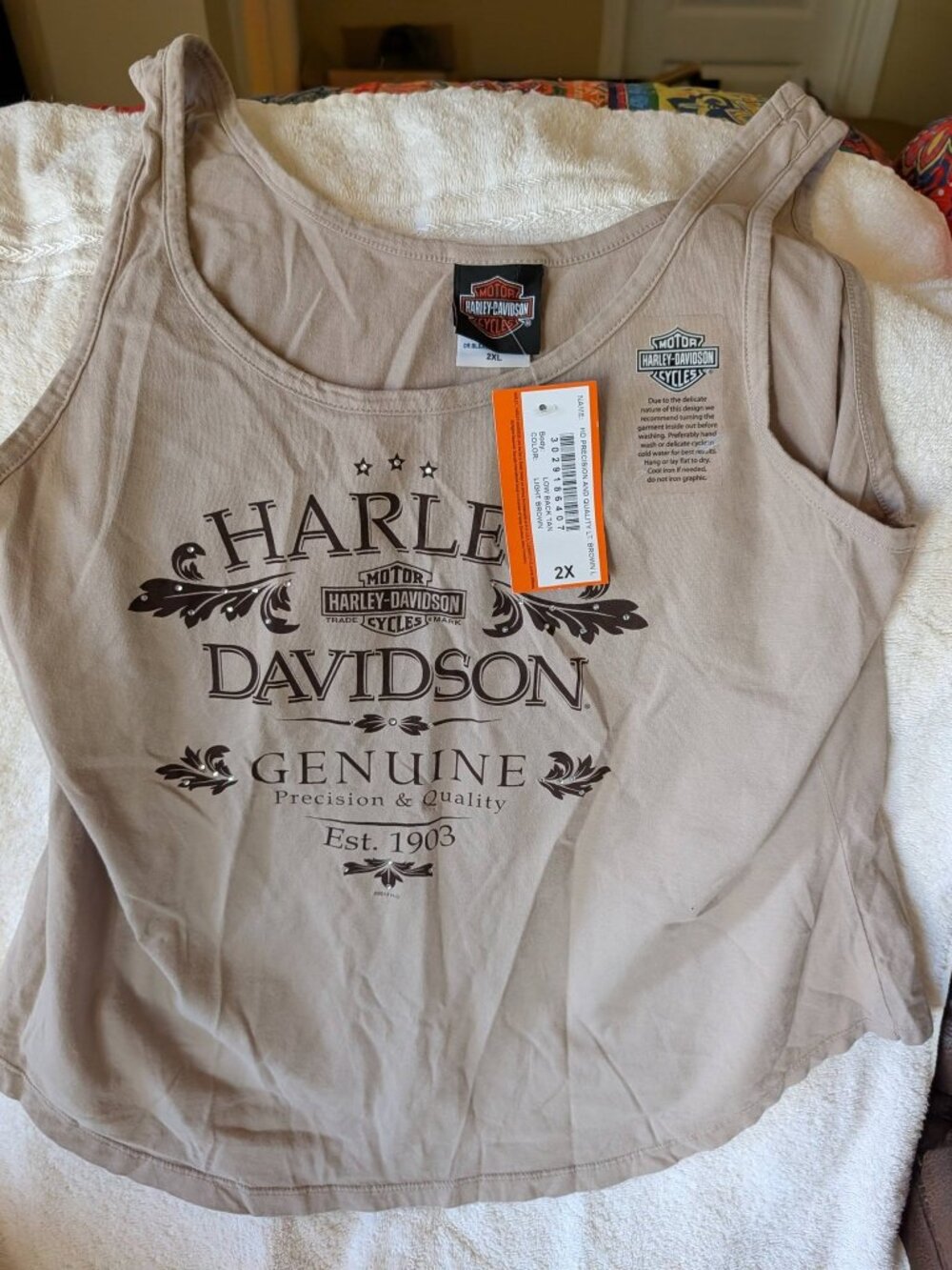 NWT Womens HD Tan Tank Top - Smoky Mountain Maryville TN (2XL)